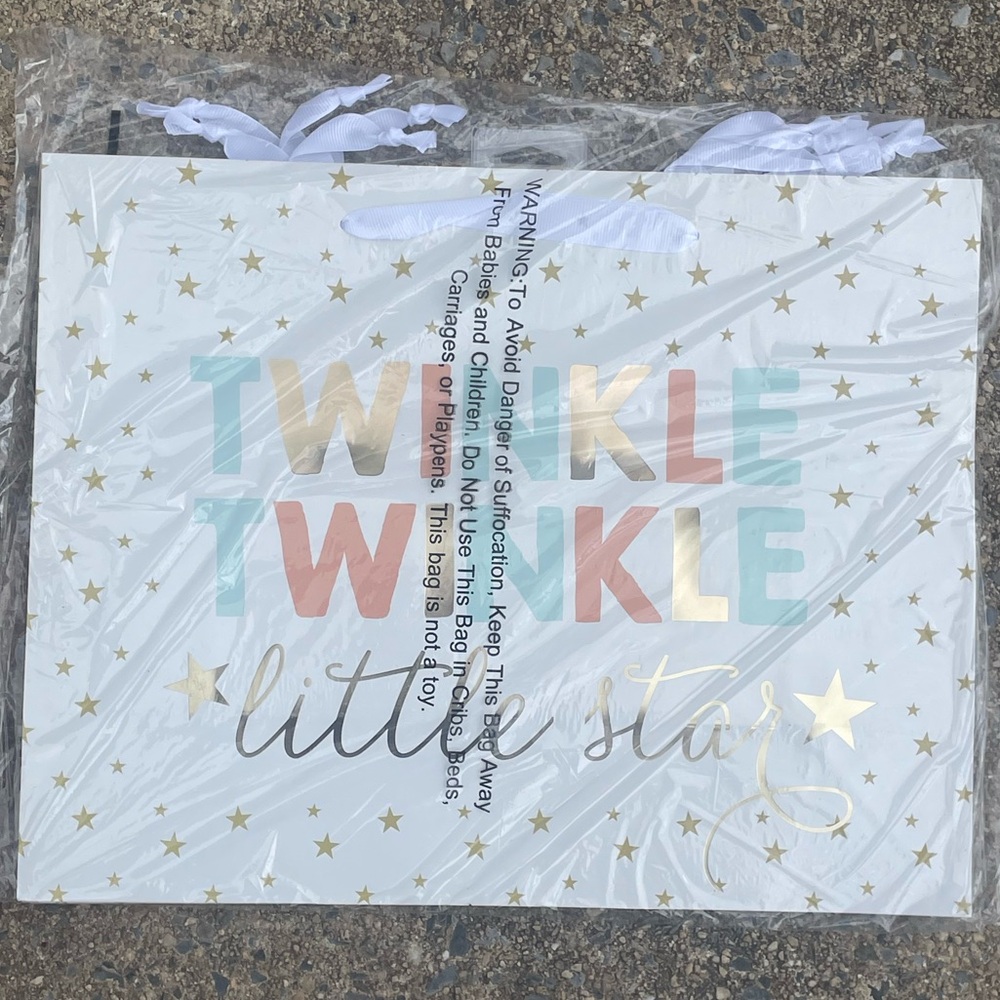 Spritz Re-Useable Twinkle Twinkle Little Star Gift Bags, Set‎ of 4, NIP